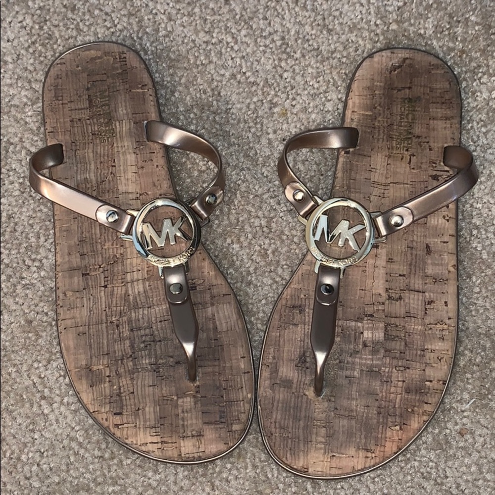 Michael Kors gold sandals